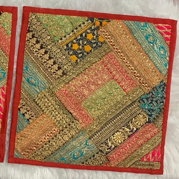 2 EXOTIC BREATHTAKING ETHNIC HOME DÉCOR SARI THROW ACCENT PILLOW CUSHION COVER - Picture 12 of 13